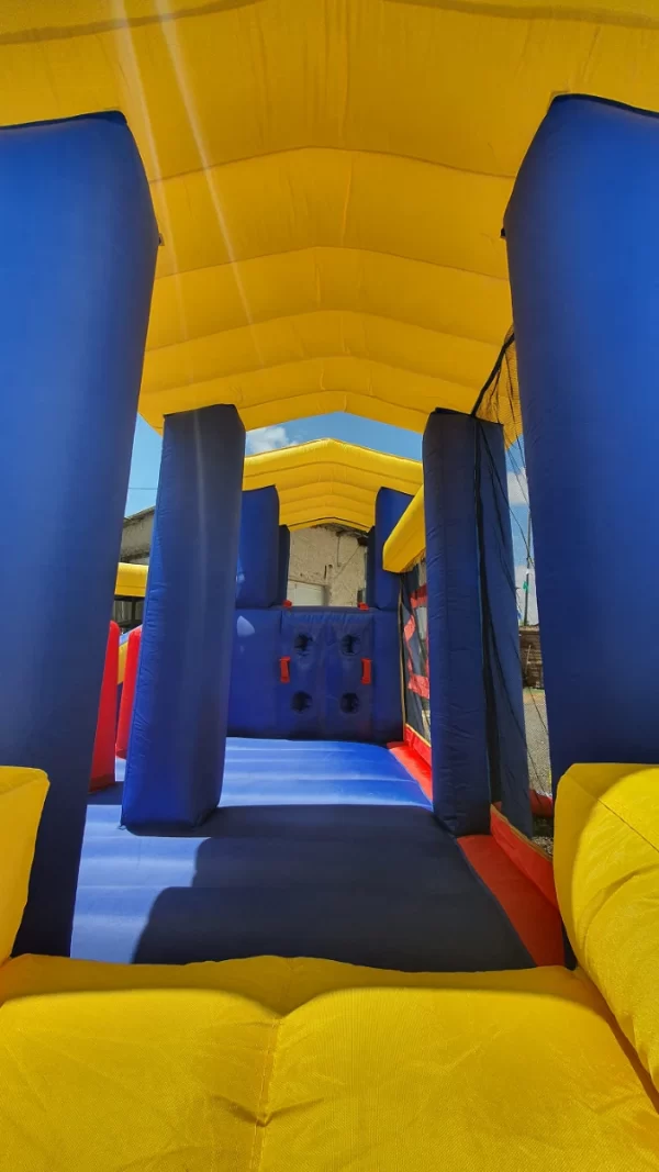 ⁦מתקן קפיצה מתנפח גדול | D4848 | פארק שעשועים | Jumpy Jump | מגלשה+משטח קפיצה+מנהרה+אתגרון | המגן⁩ – תמונה ⁦6⁩