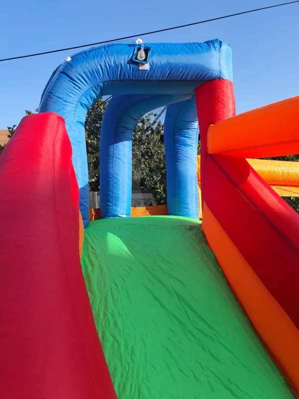 ⁦מתקן קפיצה מתנפח עם מים גדול|W4034|המקפצה הרטובה|Jumpy Jump|מגלשה+משטח קפיצה+שכשוכית | המגן⁩ – תמונה ⁦5⁩