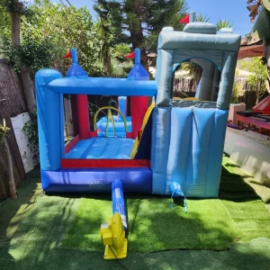 מתקן קפיצה מתנפח בינוני עם מים | W5027 | הארמון | Jumpy Jump | משטח קפיצה+מגלשה+שיכשוכית | המגן