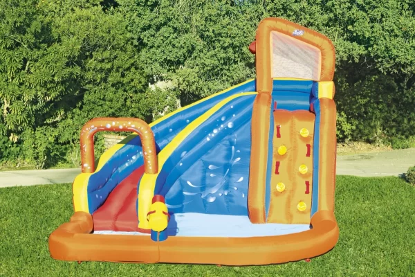⁦מתקן קפיצה מתנפח עם מים בינוני מגלשה+קיר טיפוס+שיכשוכית |53301|פארק מים|Bestway|המגן⁩ – תמונה ⁦7⁩