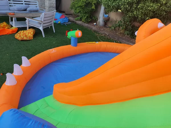 ⁦מתקן קפיצה מתנפח עם מים בינוני|W3636|הדרקון הרטוב|Jumpy Jump|מגלשה+קיר טיפוס+שכשוכית | המגן⁩ – תמונה ⁦5⁩