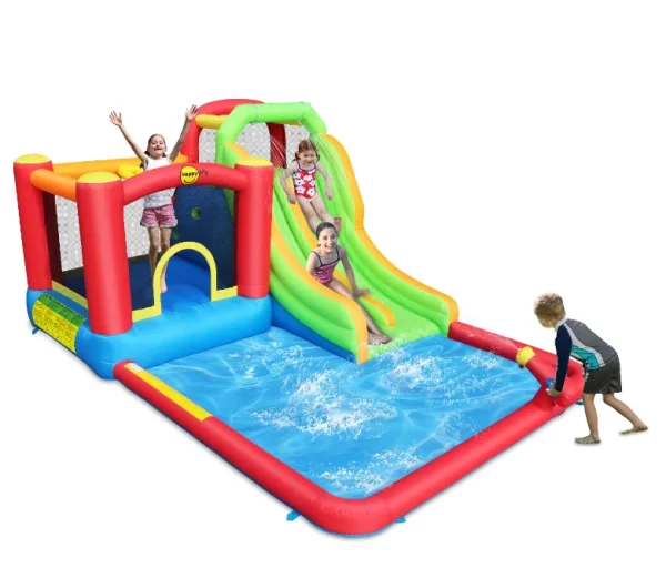 מתקן מים מתנפח משולב|4.40X3.40X2.30 מטר | מקט 9763| Happy Hop| המגן