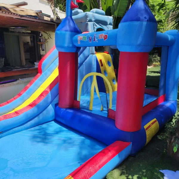 ⁦מתקן קפיצה מתנפח בינוני עם מים | W5027 | הארמון | Jumpy Jump | משטח קפיצה+מגלשה+שיכשוכית | המגן⁩ – תמונה ⁦5⁩
