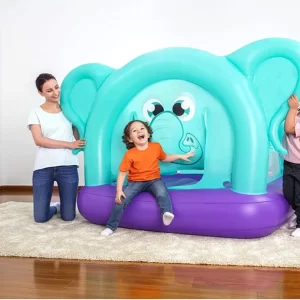 מתקן קפיצה מתנפח קטן עם משאבה מובנת|52355|פיל קטן|BESTWAY|משטח קפיצה | המגן
