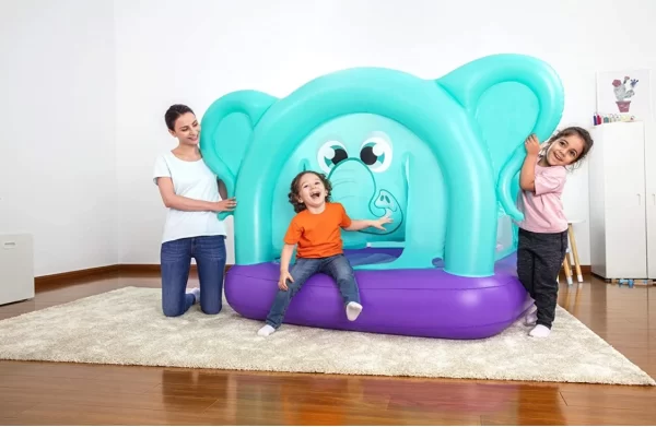 מתקן קפיצה מתנפח קטן עם משאבה מובנת|52355|פיל קטן|BESTWAY|משטח קפיצה | המגן
