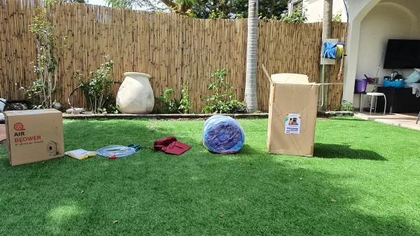 ⁦מתקן קפיצה מתנפח עם מים בינוני | W3528 | פארק מים אקטיבי | Jumpy Jump | מגלשה+משטח קפיצה+מנהרה | המגן⁩ – תמונה ⁦2⁩
