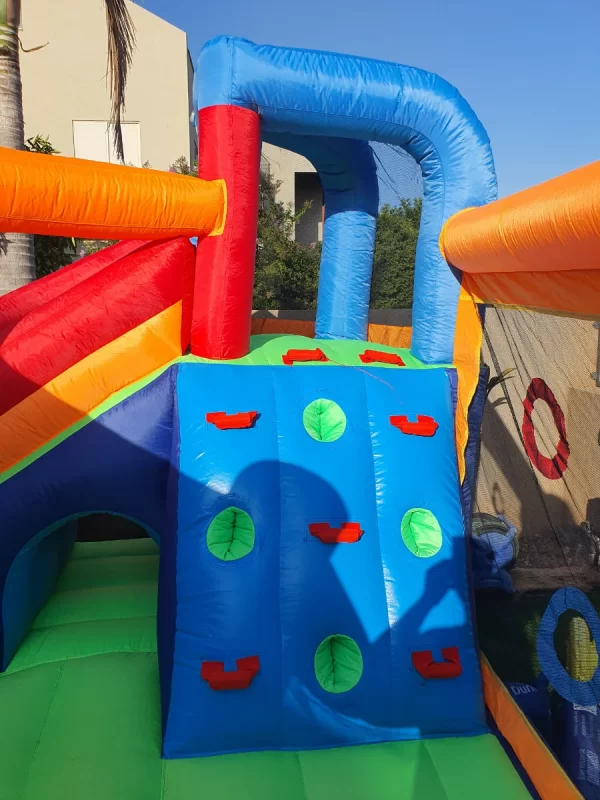 ⁦מתקן קפיצה מתנפח עם מים גדול|W4034|המקפצה הרטובה|Jumpy Jump|מגלשה+משטח קפיצה+שכשוכית | המגן⁩ – תמונה ⁦6⁩